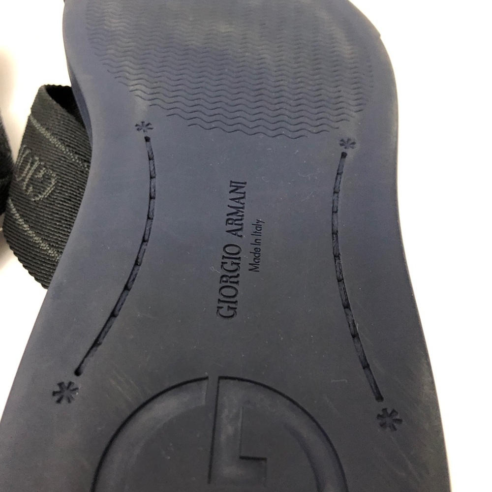 Giorgio Armani Men's Nylon-Web Thong Sandals, Blue - Picture 8 of 8